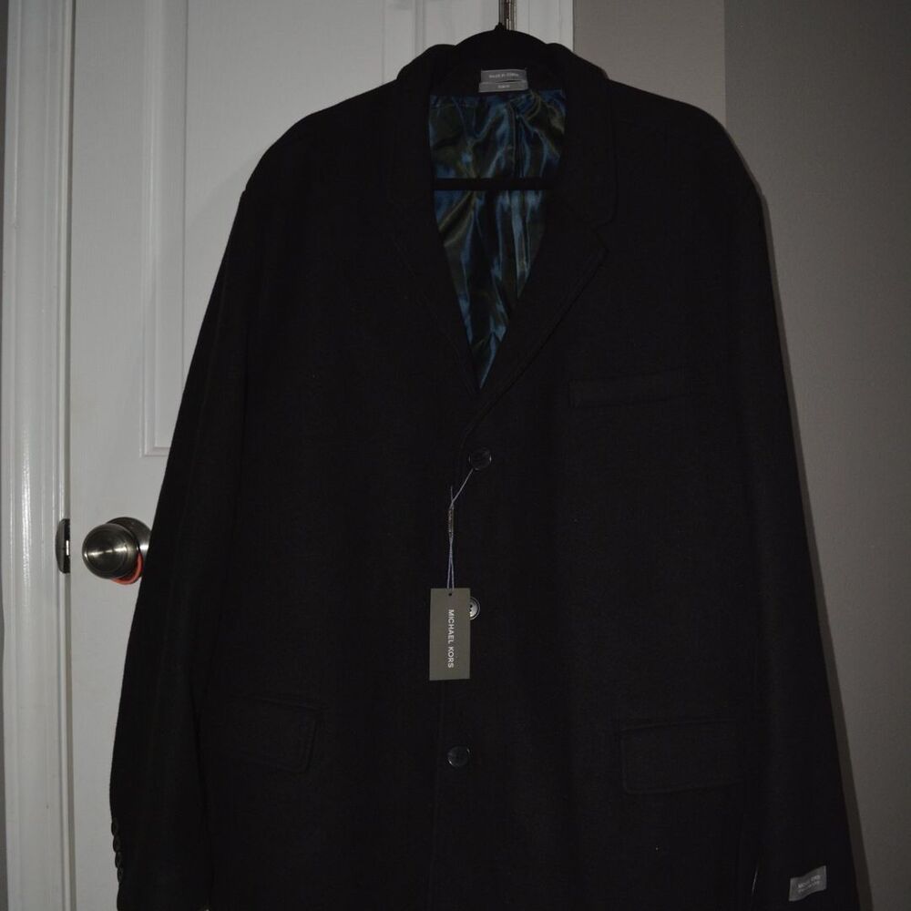 NWT Men's Michael Kors Ghent Slim-Fit Overcoat Size 48R Slim Fit MSRP $395